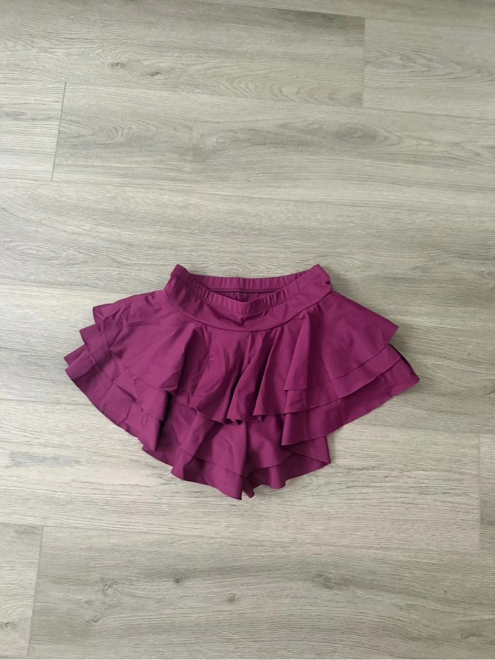 Ruffled Athletic Skort in Magenta